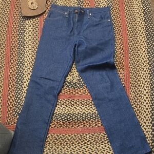 Wrangler Men's Bootcut Jeans in Deep Blue Denim